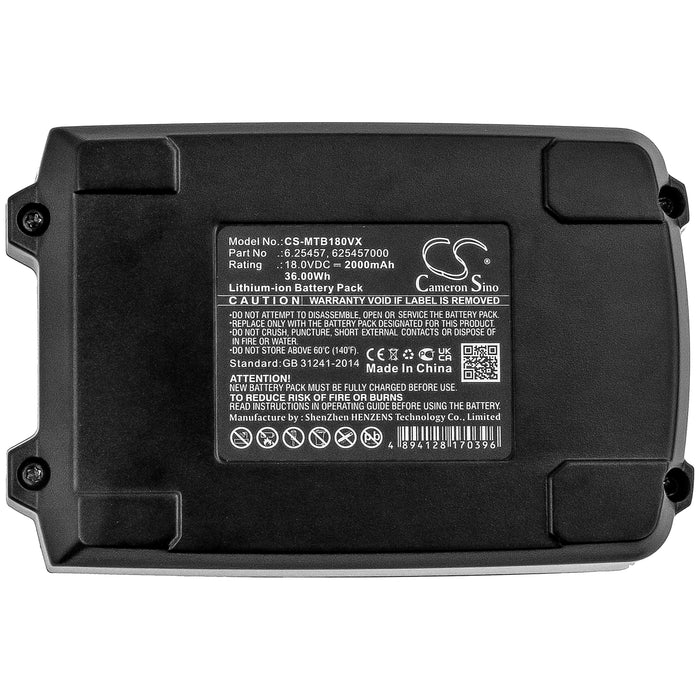 Eibenstock EPG 400 A,EPG 400 A ohne,EPG 400 A ohne Akkus und Ladegerat 2000mAh Power Tool Replacement Battery