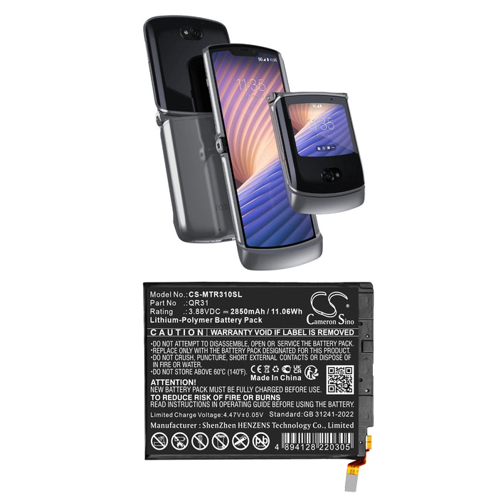 Motorola RAZR 50d 5G 2024 Razr 2024 5G XT2453-1 XT2453-2 XT2453-3 XT2453-4 XT2453-5 XT2453-7 XT2453-8 XT2453-9 XT2453 Mobile Phone Replacement Battery