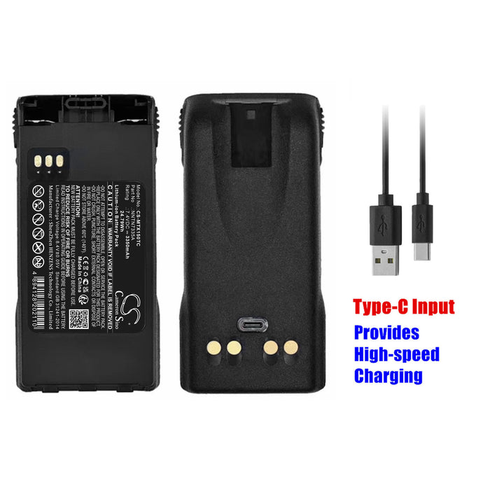 Motorola MT1500, NT1500, PR1500, Radius P25, XTS 1000, XTS 1500, XTS 2000, XTS 2500, XTS1500, XTS2500 Two Way Radio Replacement Battery