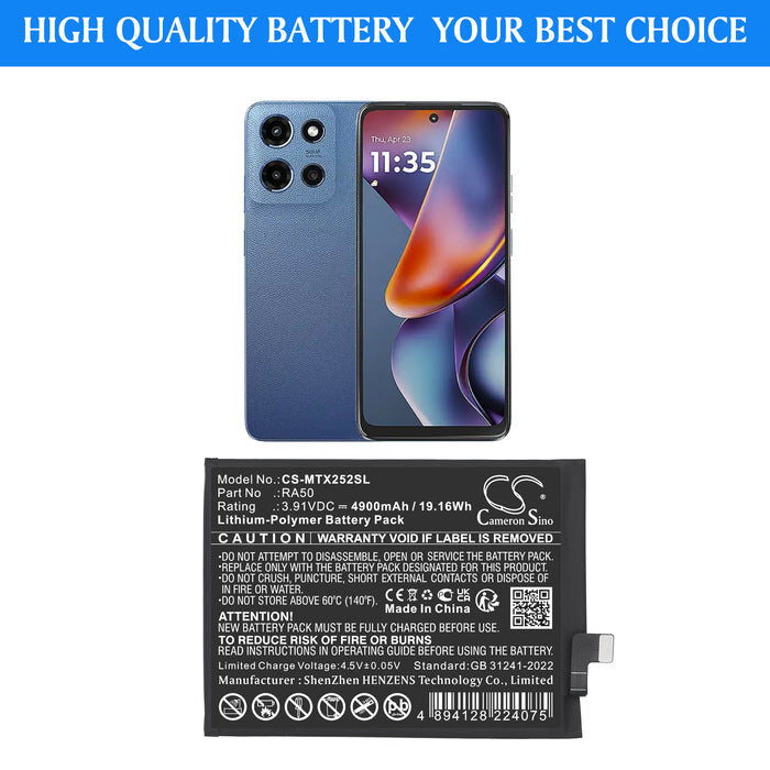 Motorola Moto G 5G 2025,Moto G15 NFC 2025,XT2521-1,XT2521-2,XT2521-3 Mobile Phone Replacement Battery