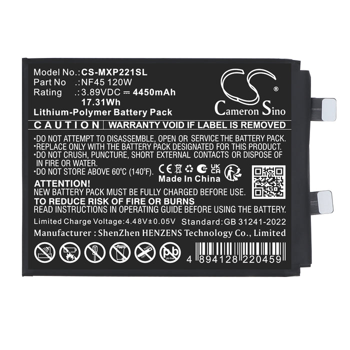 Motorola Edge 30 Ultra  120W ,Moto X30 Pro  120W ,XT-2201  120W ,XT2241-1  120W  Mobile Phone Replacement Battery