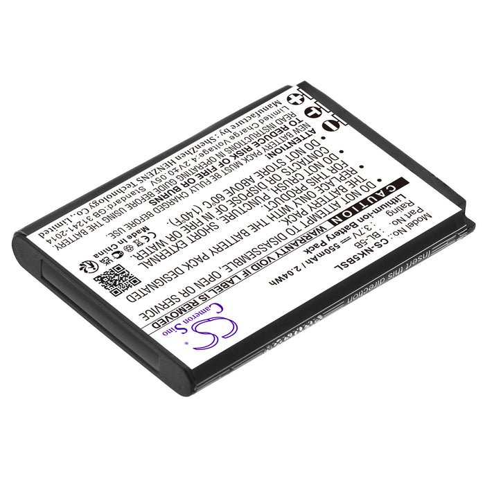 Nokia 2610 3220 3230 5070 5140 5140i 5200 5300 5300 XpressMusic 5320 XpressMusic 5500 5500 Sport 6020 6021 606 550mAh Mobile Phone Replacement Battery