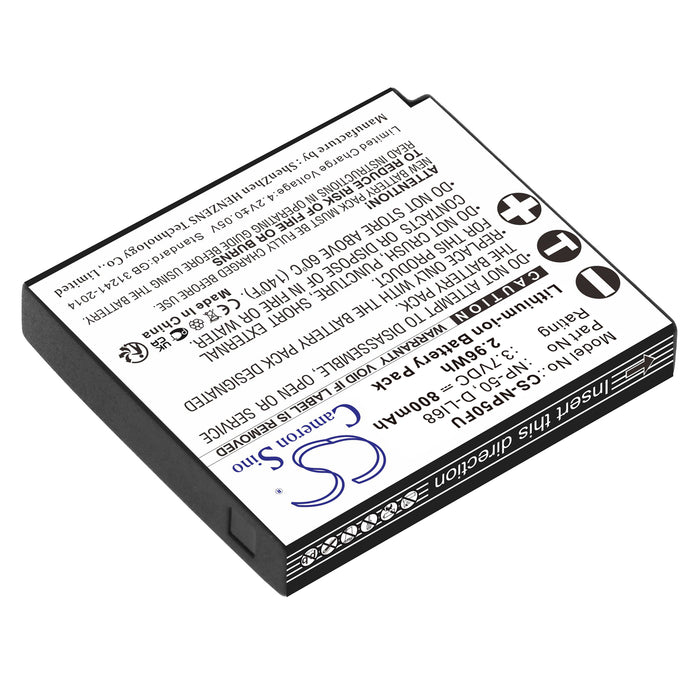 Fujifilm FinePix F60fd,FinePix F100fd,FinePix F50fd,FinePix F200EXR,FinePix F70EXR,FinePix F75EXR,FinePix XP100,FinePix X20 Camera Replacement Battery