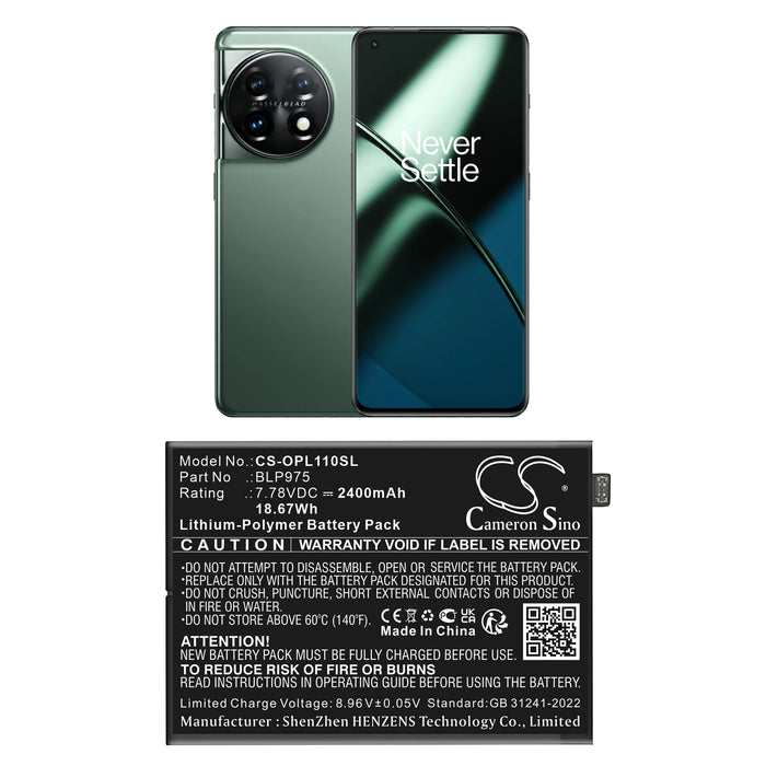 Oneplus Oneplus 11 Mobile Phone Replacement Battery