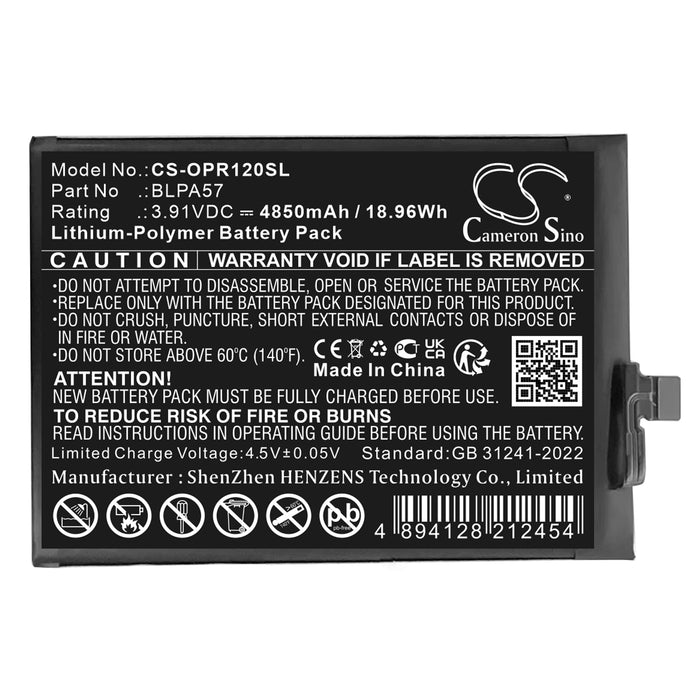 Realme CPH2629 Reno12 Pro Mobile Phone Replacement Battery
