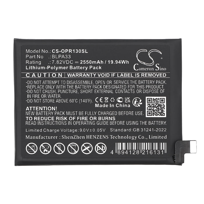 Oneplus 12R 5G Ace 3 5G CPH2611 PJE110 Mobile Phone Replacement Battery