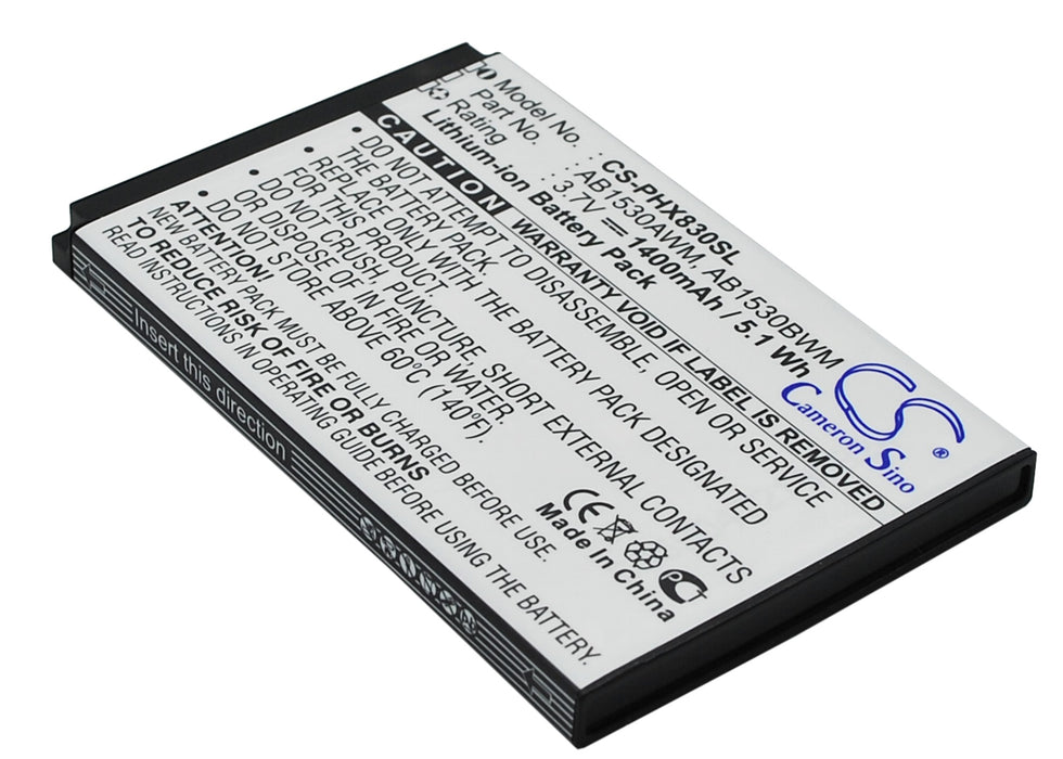 Philips Xenium T910,Xenium X603,Xenium X620,Xenium X630,Xenium X806,Xenium X809,Xenium X830 Mobile Phone Replacement Battery