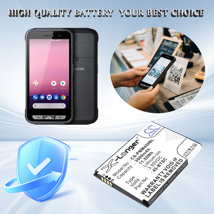 Point Mobile PM45 Barcode Replacement Battery