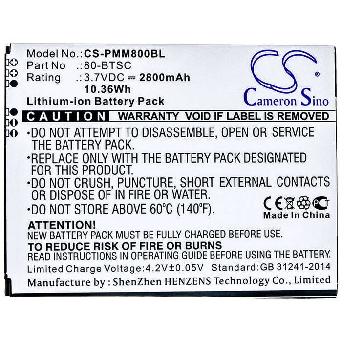 Point Mobile PM80 Barcode Replacement Battery
