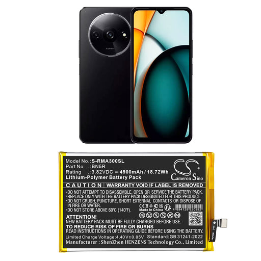 Redmi 23129RN51H 23129RN51X 2312CRNCCL A3 4G Mobile Phone Replacement Battery