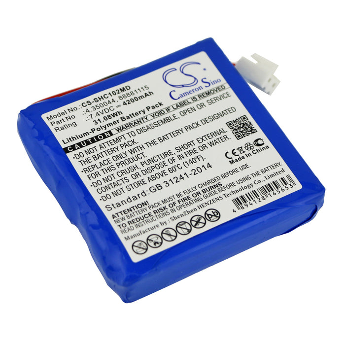Schiller Cardiovit AT102+ ECG AT102 + MS-2007 MS-2010 MS-2015 Medical Replacement Battery