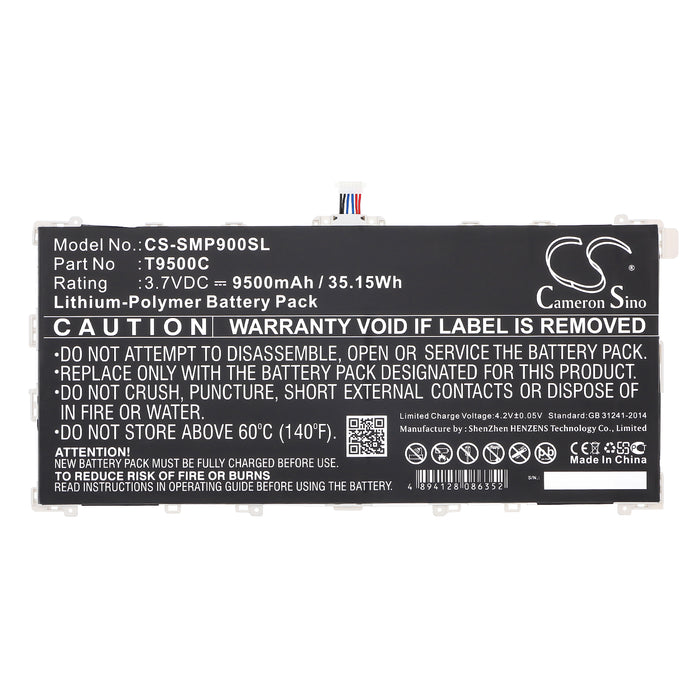 Samsung Galaxy Note 12.2,Galaxy Note 12.2 3G,Galaxy Note 12.2 LTE 32GB,Galaxy Note 12.2 WiFi,Galaxy Note Pro,SM-P900,SM-P90 Tablet Replacement Battery