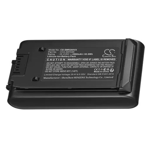 Samsung Bespoke Jet, Bespoke Jet Complete, VS20A95843W/SH, VS20A95843W/WA, VS20A95923B/AA, VS20A95923N/AA, VS20A95923W/A Household Replacement Battery