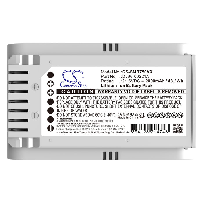 Samsung Jet 70 Jet 70 Easym VS15T7033R4 SH Jet 70 Light Jet 75 Jet 75 multi VS20T7534T1 SH Jet 75 premium Jet 75 premium VS Vacuum Replacement Battery