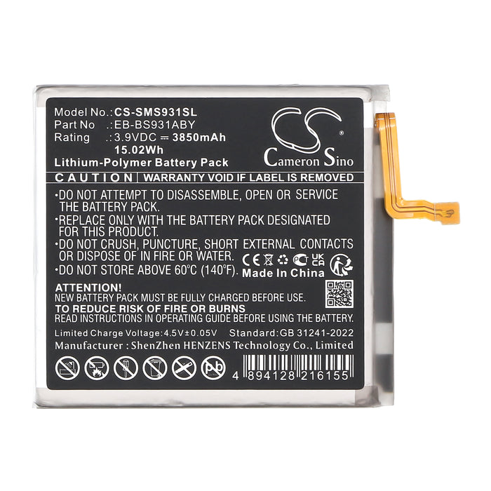Samsung Galaxy S25 5G SM-S9310 SM-S931B SM-S931B DS SM-S931D SM-S931J SM-S931N SM-S931Q SM-S931U SM-S931U1 SM-S931W S Mobile Phone Replacement Battery