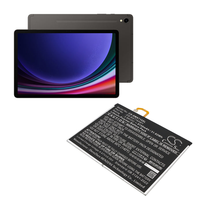 Samsung Galaxy Tab S9 SM-X710 SM-X710N SM-X716 SM-X716B SM-X716N Tablet Replacement Battery