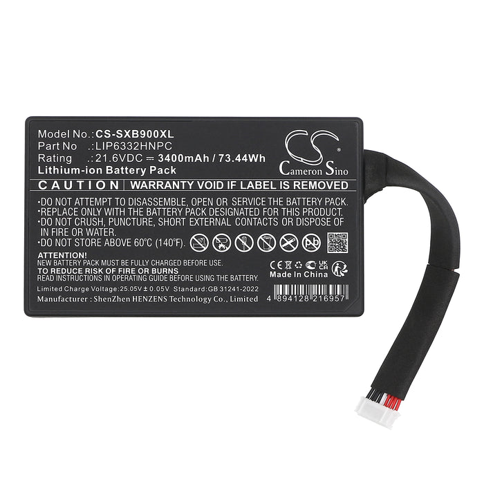 Sony GTK-XB90 3400mAh Speaker Replacement Battery