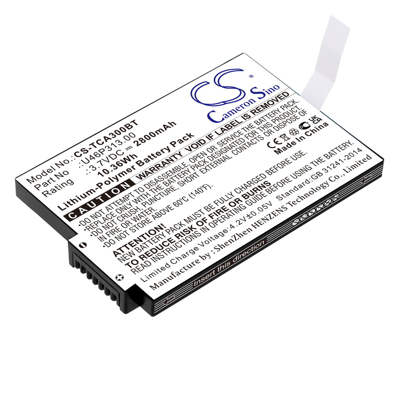 Xfinity iControl Technicolor,TCA300COM Alarm Replacement Battery ...