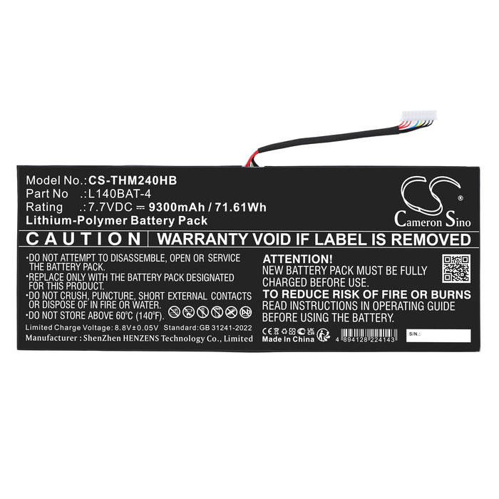 System76 System 76 Lemur Pro 10 ,System 76 Lemur Pro 9  Laptop and Notebook Replacement Battery