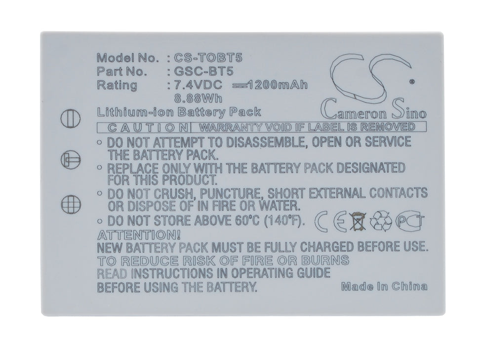 Toshiba Gigashot GSC-R60AU,Gigashot GSC-R30,Gigashot GSC-R60,Gigashot GSC-R30AU Camera Replacement Battery
