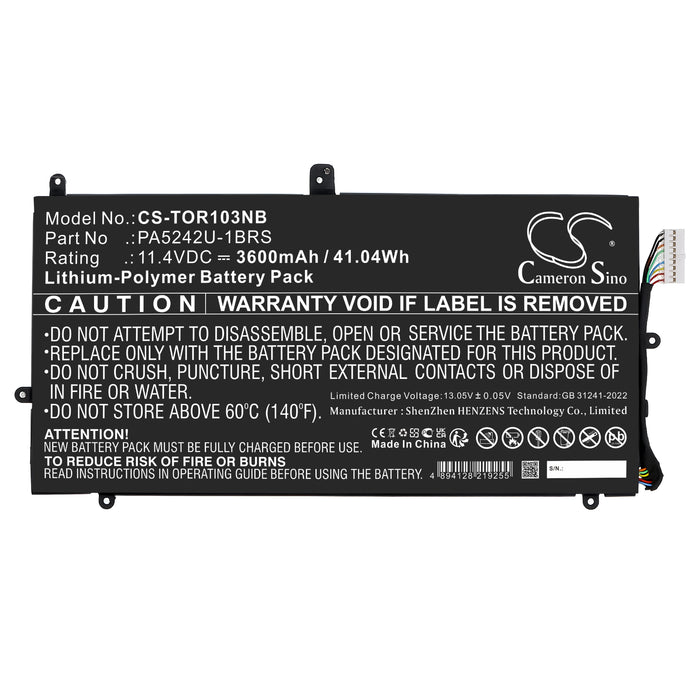 Toshiba Satellite P20W-C Satellite Radius 12 P20W-C Satellite Radius 12 P20W-C-103 Satellite Radius 12 P20W-C- Laptop and Notebook Replacement Battery