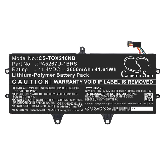 Toshiba Portege X20W Portege X20W-D Portege X20W-D-10E Portege X20W-D-10Q Portege X20W-D-10R Portege X20W-D-10 Laptop and Notebook Replacement Battery