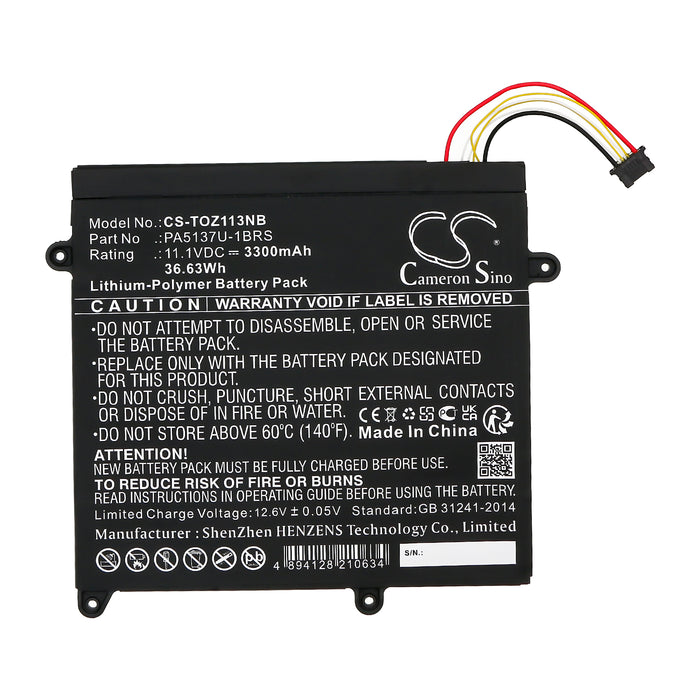 Topdon Portege Z10T-A Portege Z10T-A-102 Portege Z10T-A-103 Portege Z10T-A-104 Portege Z10T-A-106 Portege Z10T-A-109 Porteg Tablet Replacement Battery