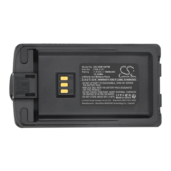 Vertex Standard VZ-D131 VZ-D135 Two Way Radio Replacement Battery
