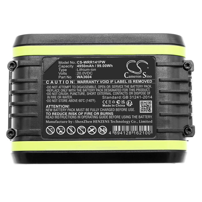 Pattfield PE-20 AGB,PE-20 CSB,PE-20 DSB,PE-20 HDB,PE-20 IDB,PE-20 JSB,PE-20 MTB,PE-20 PSB,PE-20 RHB,PE-20 ROSB, 4950mAh Lawn Mower Replacement Battery