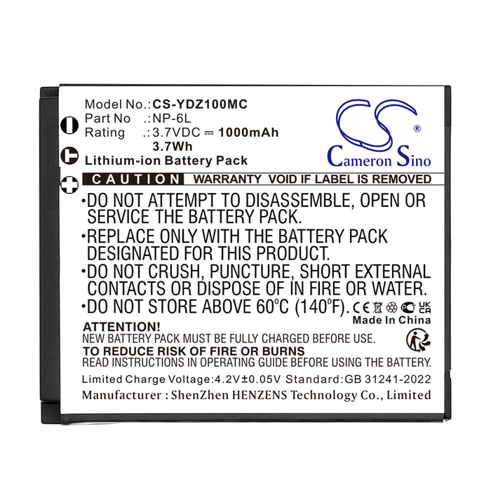 Generic FHD 1080P 44MP Digital Camera Camera Replacement Battery