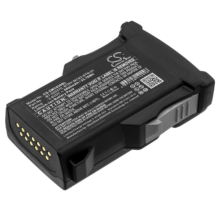Zebra MC93,MC9300,MC9400, MC9450 Barcode Replacement Battery