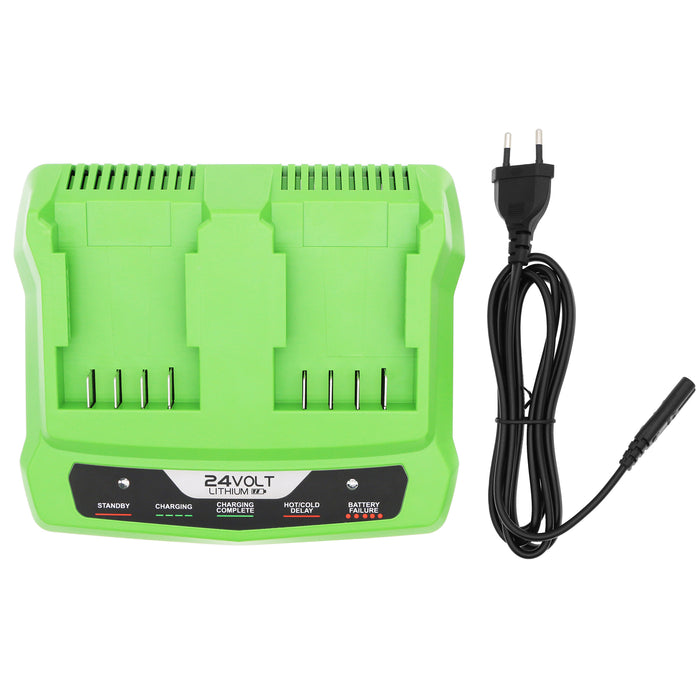 GreenWorks G24,G-24,22-Inch Cordless Hedge Trimmer,20-Inch Cordless Pole Hedge Trimmer,10-Inch Cordless Chainsaw 20362,130M Power Tool Battery Charger