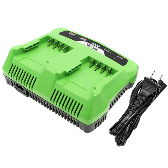 GreenWorks G24HT56 G24HT G24CSK2 G24CS25 G24AB G24 Sweeper 2400007 2200207 2200107 2200007 2100107 2100007 20362 Chainsaw 2 Power Tool Battery Charger