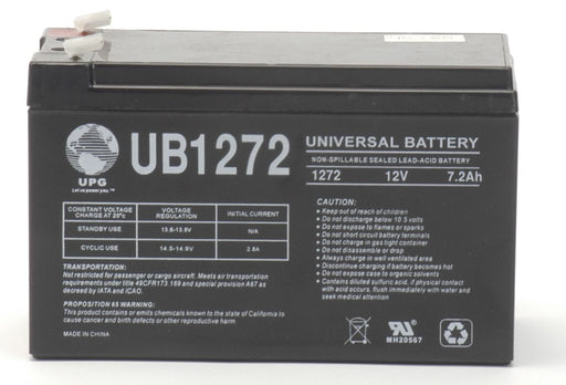 UPG 12V 7.2Ah Sealed Lead Acid - AGM - VRLA Battery - F1