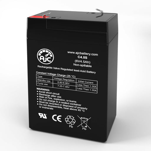 Unikor VT6045 6V 4.5Ah Sealed Lead Acid Replacement Battery