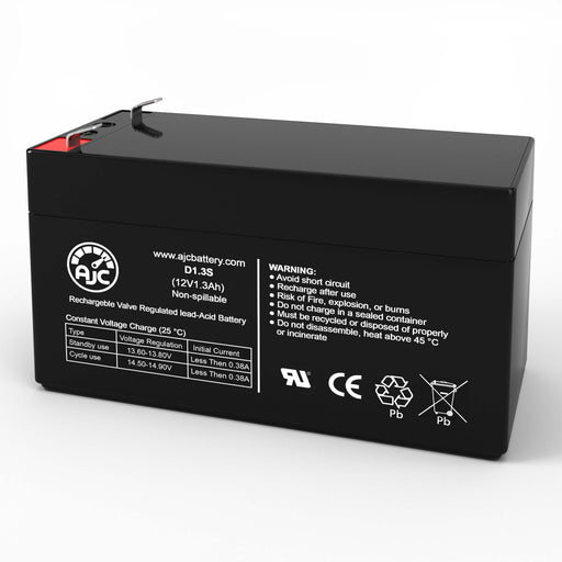 Leoch DJW12-1.2 12V 1.3Ah Sealed Lead Acid Replacement Battery