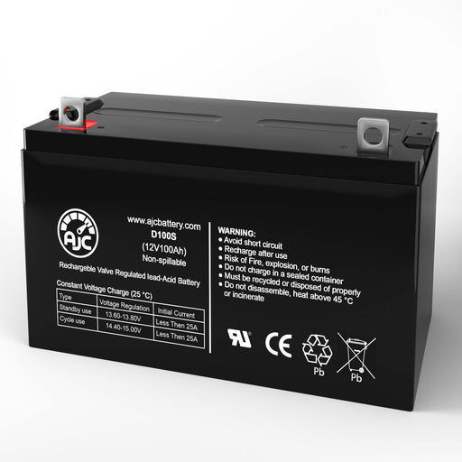 Yuntong YT-100 12V 100Ah Sealed Lead Acid Replacement Battery
