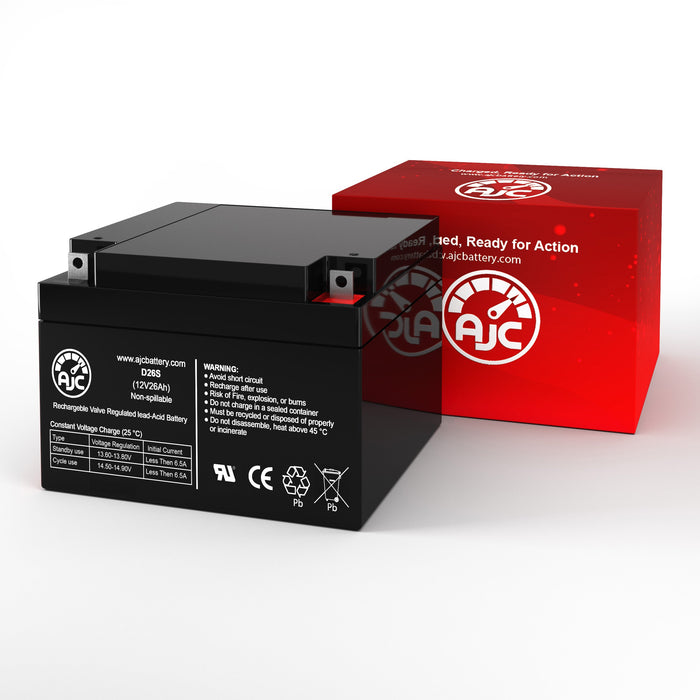 Alexander G1226034 12V 26Ah Sealed Lead Acid Replacement Battery-2