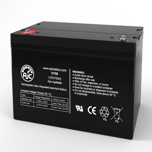 Vision 6FM60D-X 12V 75Ah Sealed Lead Acid Replacement Battery