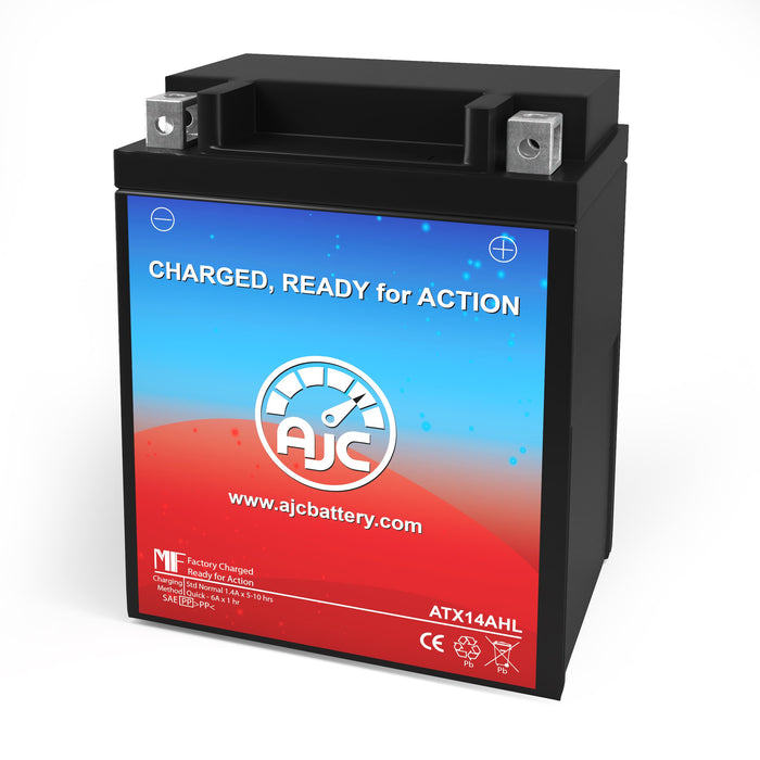 SigmasTek STX14AHL-BS Powersports Replacement Battery