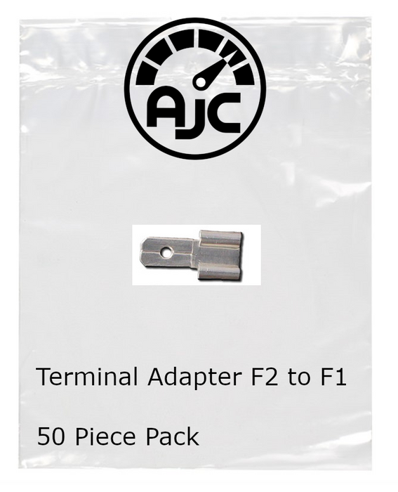 AJC F2 To F1 Terminal Adapters - 50 Piece Pack
