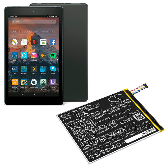 Amazon Kindle Fire HD 8 PR53DC Tablet Replacement Battery-6