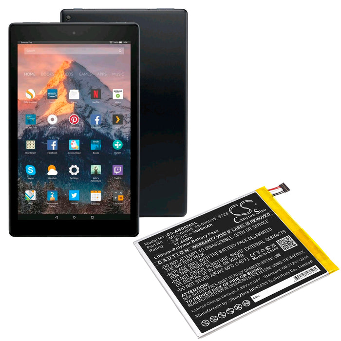 Amazon Kindle Fire 2019 9th Generatio Kindle Fire M8S26G Tablet Replacement Battery-5
