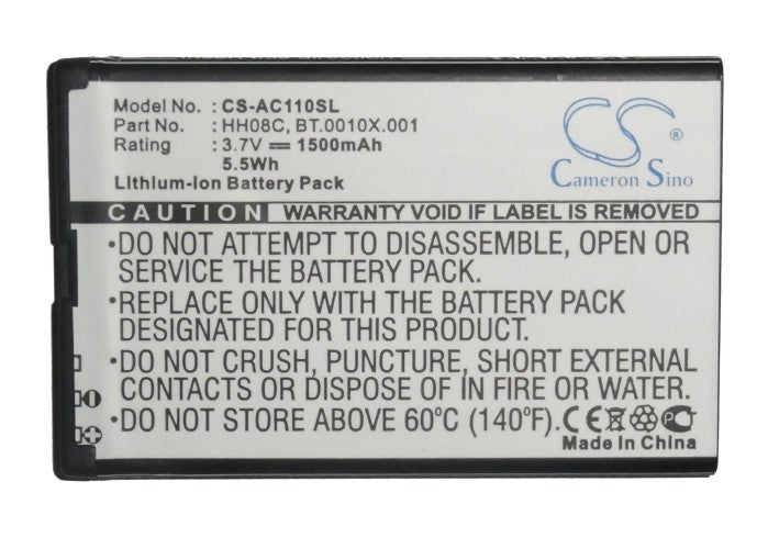 Acer beTouch E110 Mobile Phone Replacement Battery-5