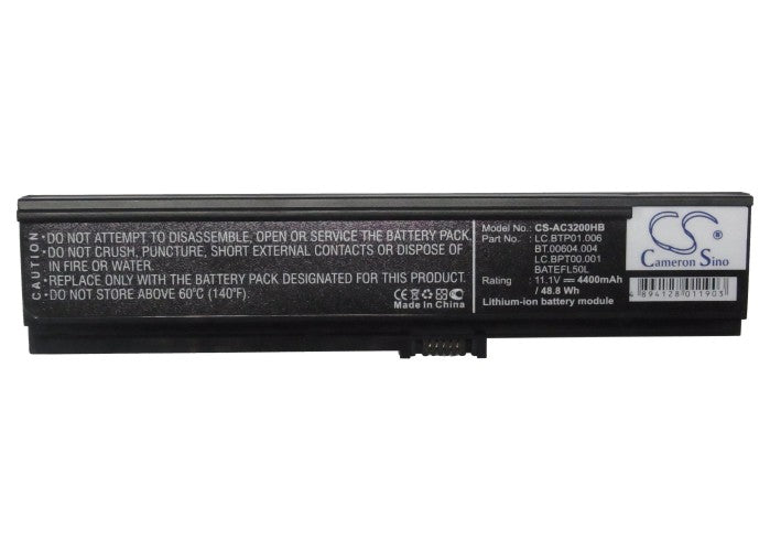 Acer Acer TravelMate 3000 AS36802682 Aspire 3000 Aspire 3030 Aspire 303x Aspire 3050 Aspire 3050-1733  4400mAh Laptop and Notebook Replacement Battery-5