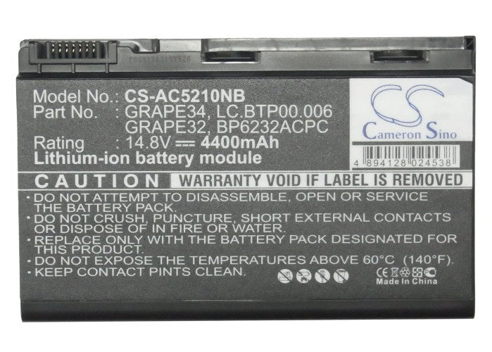 Acer Extensa 5120 Extensa 5210 Extensa 5210-300508 Extensa 5220 Extensa 5220-051G08Mi Extensa 5220-100508 Exte Laptop and Notebook Replacement Battery-5