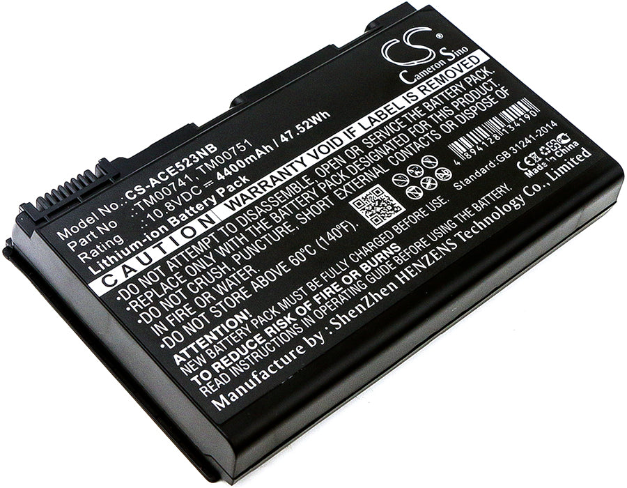Acer Extensa 512 Black Laptop and Notebook 4400mAh Replacement Battery-main
