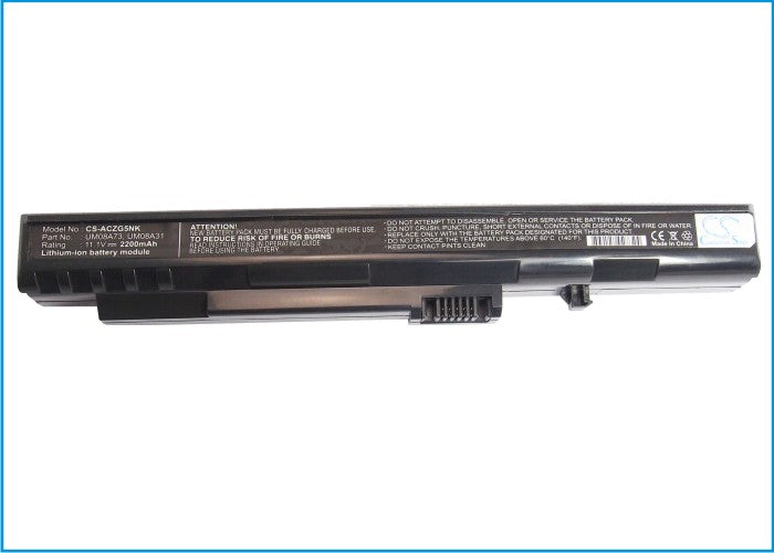 Acer Aspire One Aspire One 531H Aspire One 531H-1440 Aspire One 531H-1766 Aspire One 571 Aspire  2200mAh Black Laptop and Notebook Replacement Battery-5