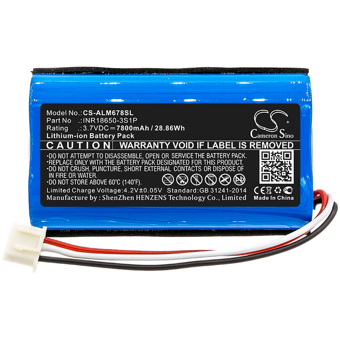 Altec Lansing iMW678 iMW678-BLK iMW678-BLU IMW789 IMW789-BLG Lifejacket LifeJacket XL LifeJacket XL Rugged Omni Ja 7800mAh Speaker Replacement Battery-3