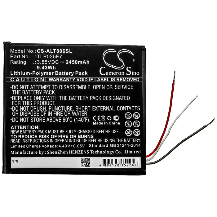 Alcatel 1T 7in OT-8068 Tablet Replacement Battery-3